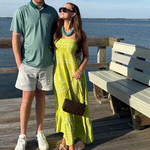 Green (lime, chartreuse) maxi dress size s worn once